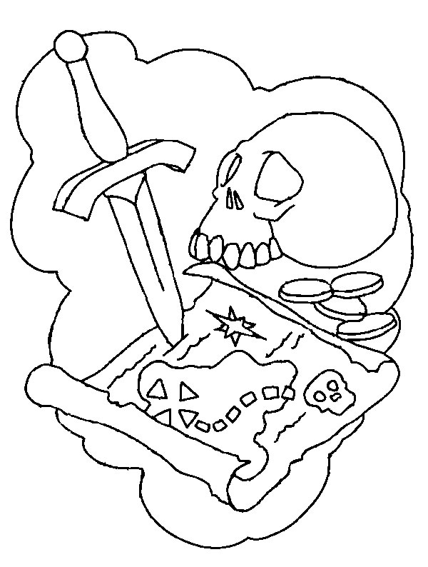 Plansa de colorat cu Pirati 21 14